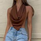 Satin Tube Top Brown - One Size