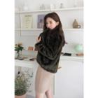 Ribbed Short Faux-fur Jacket