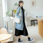 Plus Size Open-front Long Knit Cardigan
