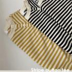 Button-up Striped T-shirt
