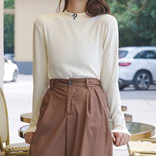 Knitted Turtleneck Cropped Top