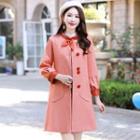 Buttoned Stand Collar Coat