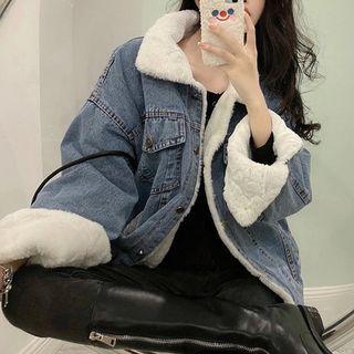 Fluffy-lined Denim Jacket