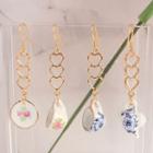 Non-matching Miniature Ceramic Teapot & Cup Dangle Earring