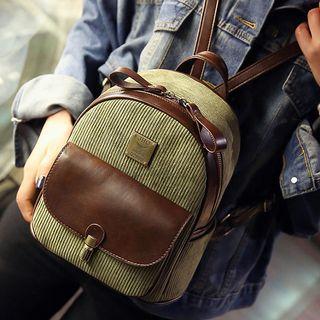 Corduroy Panel Backpack