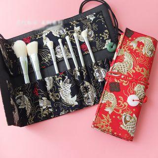Koi Fish Makeup Brush Rolling Pouch