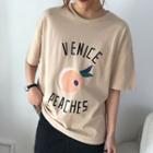 Peach Print Short-sleeve T-shirt