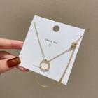 Hoop Pendant Necklace X574 - Gold - One Size