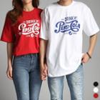 Couple Cola Print T-shirt