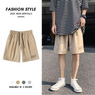 Lettering Print Shorts