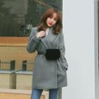 Notched-lapel Long Wrap Blazer