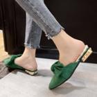 Pointed Bow Accent Mules