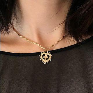Heart & Cross Pendant Necklace