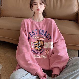 Drop Shoulder Printed Sweatshirt