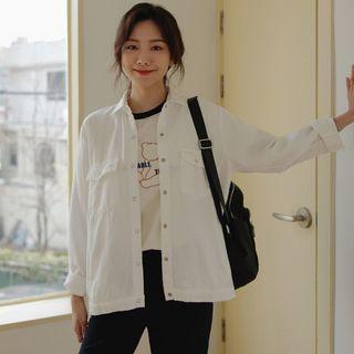 Flap-pocket Snap-button Shirt