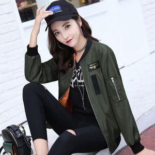 Couple-matching Appliqu  Bomber Jacket