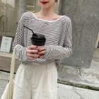 Striped Loose-fit Linen Top