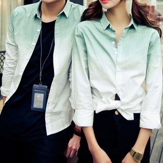 Couple Matching Gradient Print Shirt