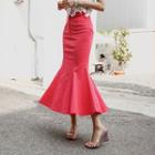 Linen Blend Maxi Mermaid Skirt