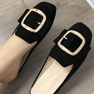 Pointy Toe Buckle Mules