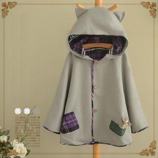 Cat Ear Hooded Poncho