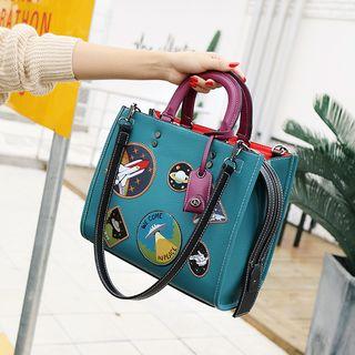 Applique Zip Handbag