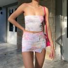 Print Tube Top + Pencil Skirt