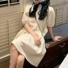 Short-sleeve Textured Smock Dress (various Designs)