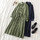 Corduroy Long-sleeve Loose-fit Dress