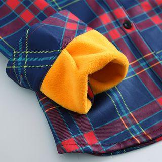 Fleece-lining Plaid Shirt