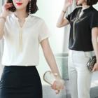 Short-sleeve Tassel Blouse