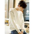 Contrast-piped Sweatshirt