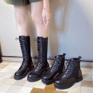 Lace Up Platform Short / Tall Boots