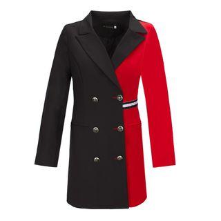 Two Tone Double Breasted Coat