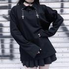 Cross Long-sleeve Polo Shirt