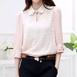 Bow Detail 3/4-sleeve Blouse