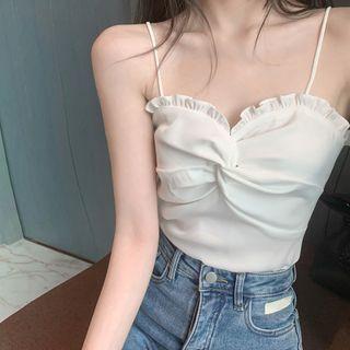 Ruffle Trim Twist Camisole Top
