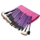 Set Of 24: Makeup Brush Purple - One Size