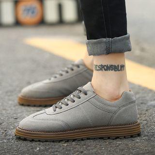 Faux Suede Lace Up Sneakers