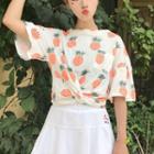 Pattern Twist Cropped Tee