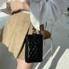 Quilted-panel Mini Hand Bag