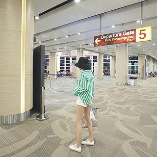 Long-sleeve Linen Bend Stripe Shirt