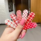 Set Of 6: Hair Clip 01 - Set Of 6 - Red - One Size