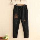 Star Patch Fleece-lined Jeans