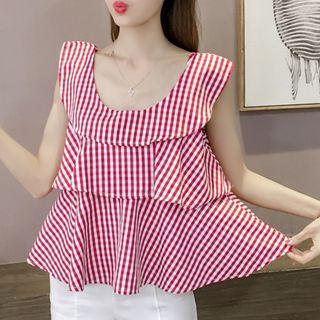 Plaid Layered Tank Top