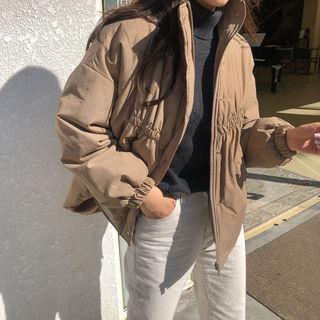 Stand-collar Boxy Padded Jacket