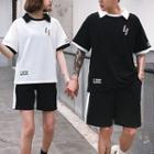 Couple Matching Short-sleeve Collared T-shirt / Shorts