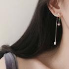 Faux Pearl Rhinestone Drop Earring 1 Pair - Earrings - Gold - One Size