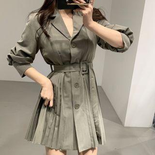 Mini A-line Pleated Blazer Dress