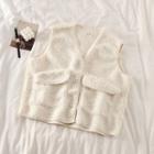 Fleece Vest White - One Size